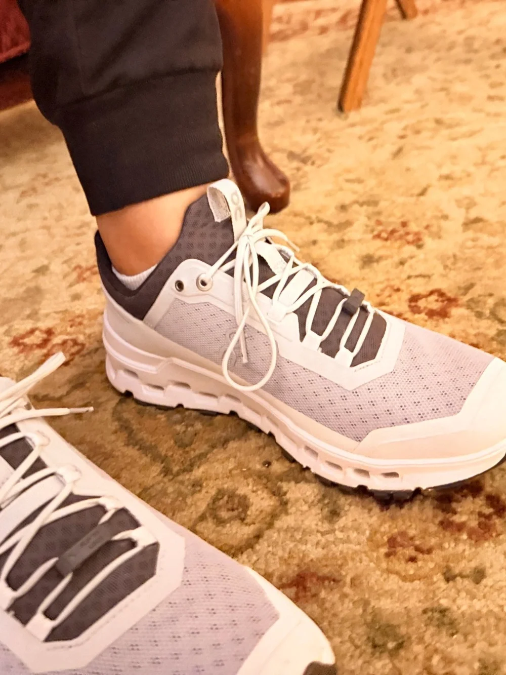 Women’s Athletic Sneakers in black and Charcoal gray with k- Breathable Support